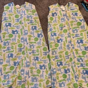 2 LARGE fleece Zippered sleep sacks
